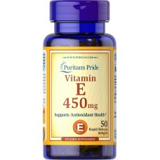 Витамин Е, Vitamin E, Puritan's Pride, 450 мг (1000 МЕ), 50 капсул Витамин Е, Vitamin E, Puritan's Pride, 450 мг (1000 МЕ), 50 капсул
