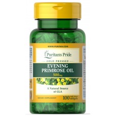 Масло вечерней примулы с ГЛК, Evening Primrose Oil, Puritan's Pride, 500 мг, 100 гелевых капсул Масло вечерней примулы с ГЛК, Evening Primrose Oil, Puritan's Pride, 500 мг, 100 гелевых капсул