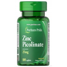 Цинк пиколинат, Zinc Picolinate, Puritan's Pride, 25 мг, 100 каплет Цинк пиколинат, Zinc Picolinate, Puritan's Pride, 25 мг, 100 каплет