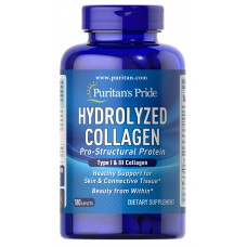 Коллаген, Hydrolyzed Collagen, Puritan's Pride, гидролизованный, 1000 мг, 180 каплет Коллаген, Hydrolyzed Collagen, Puritan's Pride, гидролизованный, 1000 мг, 180 каплет