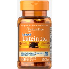 Лютеин для зрения с зеаксантином, Lutein with Zeaxanthin, Puritan's Pride, 20 мг, 60 капсул Лютеин для зрения с зеаксантином, Lutein with Zeaxanthin, Puritan's Pride, 20 мг, 60 капсул