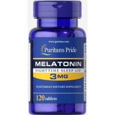 Мелатонин, Melatonin, Puritan's Pride, 3 мг, 120 таблеток Мелатонин, Melatonin, Puritan's Pride, 3 мг, 120 таблеток