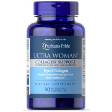 Поддержка коллагена, Ultra Woman™ Collagen Support with Hyaluronic Acid, Puritan's Pride, с гиалуроновой кислотой, 1000 мг, 90 капсул Поддержка коллагена, Ultra Woman™ Collagen Support with Hyaluronic Acid, Puritan's Pride, с гиалуроновой кислотой, 1000 мг, 90 капсул