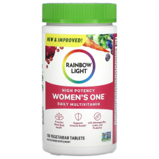 Витамины для женщин, Women's Multivitamin, Rainbow Light, высокоэффективный ежедневный комплекс, по 1 в день, 150 вегетарианских таблеток Витамины для женщин, Women's Multivitamin, Rainbow Light, высокоэффективный ежедневный комплекс, по 1 в день, 150 вегетарианских таблеток