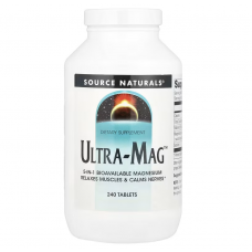 Магний (ультра), Ultra-Mag, Source Naturals, 240 таблеток Магний (ультра), Ultra-Mag, Source Naturals, 240 таблеток