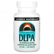 DL-Фенилаланин, DLPA, Source Naturals, 375 мг, 120 таблеток. DL-Фенилаланин, DLPA, Source Naturals, 375 мг, 120 таблеток.
