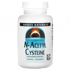 Ацетилцистеин, N-Acetyl Cysteine, Source Naturals, 1000 мг, 120 таб. Ацетилцистеин, N-Acetyl Cysteine, Source Naturals, 1000 мг, 120 таб.
