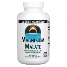 Магний малат, Magnesium Malate, Source Naturals, 1250 мг, 180 таблеток Магний малат, Magnesium Malate, Source Naturals, 1250 мг, 180 таблеток
