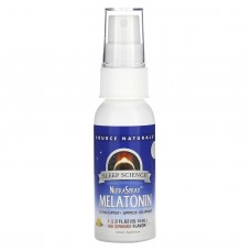 Мелатонін (смак апельсина), NutraSpray Melatonin, Source Naturals, спрей, 59.14 мл