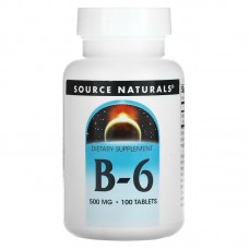 Витамин В6 (пиридоксин), Vitamin B-6, Source Naturals, 500 мг, 100 табл. Витамин В6 (пиридоксин), Vitamin B-6, Source Naturals, 500 мг, 100 табл.