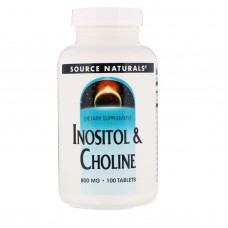 Холин и Инозитол, Inositol Choline, Source Naturals, 800 мг, 100 таб. Холин и Инозитол, Inositol Choline, Source Naturals, 800 мг, 100 таб.
