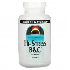 Стресс формула, Hi-Stress B&C, Source Naturals, 120 таблеток Стресс формула, Hi-Stress B&C, Source Naturals, 120 таблеток