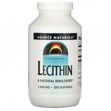 Лецитин, Lecithin, Source Naturals, 1200 мг, 200 капсул Лецитин, Lecithin, Source Naturals, 1200 мг, 200 капсул