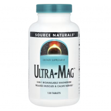 Магний (ультра), Ultra-Mag, Source Naturals, 120 таблеток Магний (ультра), Ultra-Mag, Source Naturals, 120 таблеток