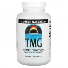 Триметилглицин (ТМГ), TMG, Source Naturals, 750 мг, 240 таблеток Триметилглицин (ТМГ), TMG, Source Naturals, 750 мг, 240 таблеток