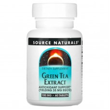 Зеленый чай экстракт (Green Tea Extract), Source Naturals, 100 мг, 60 таблеток Зеленый чай экстракт (Green Tea Extract), Source Naturals, 100 мг, 60 таблеток