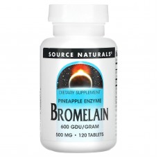 Бромелайн, Bromelain, Source Naturals, 600 ДДУ / г, 500 мг, 120 таблеток