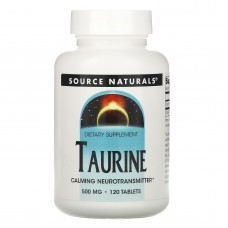 Таурин, Taurine, Source Naturals, 500 мг, 120 таблеток Таурин, Taurine, Source Naturals, 500 мг, 120 таблеток