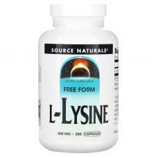 Лизин, L-Lysine, Source Naturals, 500 мг, 200 капсул Лизин, L-Lysine, Source Naturals, 500 мг, 200 капсул
