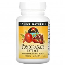 Экстракт граната, Pomegranate Extract, Source Naturals, 500 мг, 60 таблеток Экстракт граната, Pomegranate Extract, Source Naturals, 500 мг, 60 таблеток