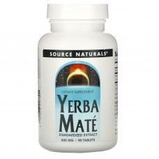 Мате, Yerba Mate, Source Naturals, 600 мг, 90 таблеток Мате, Yerba Mate, Source Naturals, 600 мг, 90 таблеток