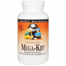 Витамины и минералы для детей, Mega-Kid, Source Naturals, вкус ягод, 120 жевательных таблеток Витамины и минералы для детей, Mega-Kid, Source Naturals, вкус ягод, 120 жевательных таблеток