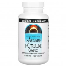 Аргінін цитрулін, L-Arginine L-Citrulline, Source Naturals, комплекс, 1000 мг, 120 таблеток