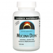 Мукуна жгучая, Mucuna Dopa, Source Naturals, 100 мг, 60 вегетарианских капсул Мукуна жгучая, Mucuna Dopa, Source Naturals, 100 мг, 60 вегетарианских капсул