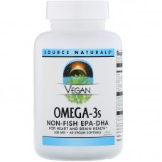 Омега-3, Omega-3S EPA-DHA, Source Naturals, для веганов, 300 мг, 60 кап. Омега-3, Omega-3S EPA-DHA, Source Naturals, для веганов, 300 мг, 60 кап.