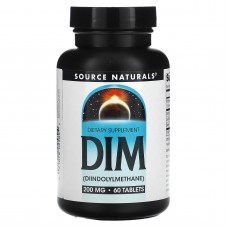 Дииндолилметан, DIM, Source Naturals, 200 мг, 60 таблеток Дииндолилметан, DIM, Source Naturals, 200 мг, 60 таблеток