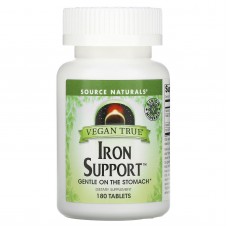 Хелат железа, Iron Support, Source Naturals, для веганов, 180 таблеток Хелат железа, Iron Support, Source Naturals, для веганов, 180 таблеток