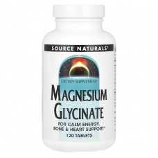 Магній гліцинат, Magnesium Glycinate, Source Naturals, 120 таблеток