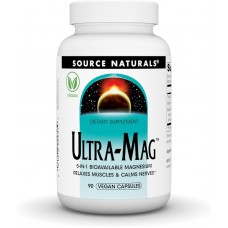 Магний ультра, Ultra-Mag, Source Naturals, 5-в-1, расслабляет мышцы и успокаивает нервы, 90 веганских капсул Магний ультра, Ultra-Mag, Source Naturals, 5-в-1, расслабляет мышцы и успокаивает нервы, 90 веганских капсул