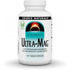 Магний ультра, Ultra-Mag, Source Naturals, 5-в-1, расслабляет мышцы и успокаивает нервы, 180 веганских капсул Магний ультра, Ultra-Mag, Source Naturals, 5-в-1, расслабляет мышцы и успокаивает нервы, 180 веганских капсул