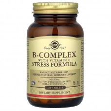Витамины группы В + С, B-Complex, Solgar, стресс формула, 100 таблеток Витамины группы В + С, B-Complex, Solgar, стресс формула, 100 таблеток