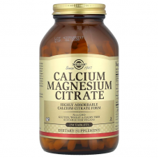 Цитрат кальция магния, Calcium Magnesium Citrate, Solgar, 250 таблеток Цитрат кальция магния, Calcium Magnesium Citrate, Solgar, 250 таблеток