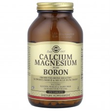 Кальций, магний + бор, Calcium Magnesium Plus Boron, Solgar, 250 таблеток Кальций, магний + бор, Calcium Magnesium Plus Boron, Solgar, 250 таблеток