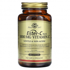 Витамин С эстер плюс, Ester-C Plus Vitamin C, Solgar, 1000 мг, 100 капсул Витамин С эстер плюс, Ester-C Plus Vitamin C, Solgar, 1000 мг, 100 капсул