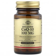 Коензим Q-10, Megasorb CoQ-10, Solgar, 100 мг, 30 гелевих капсул