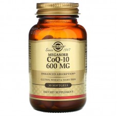 Коэнзим Q10, Megasorb CoQ-10, Solgar, 600 мг, 30 гелевых капсул Коэнзим Q10, Megasorb CoQ-10, Solgar, 600 мг, 30 гелевых капсул