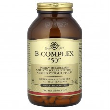 Комплекс витаминов группы В-50, B-Complex "50", Solgar, 250 растительных капсул Комплекс витаминов группы В-50, B-Complex "50", Solgar, 250 растительных капсул