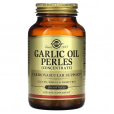 Чесночное масло (Garlic Oil Perles), Solgar, концентрат, 250 капсул Чесночное масло (Garlic Oil Perles), Solgar, концентрат, 250 капсул