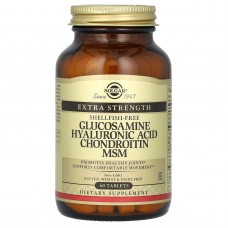 Глюкозамин, гиалуроновая кислота, хондроитин, МСМ, Glucosamine Hyaluronic Acid Chondroitin MSM, Solgar, 60 таблеток Глюкозамин, гиалуроновая кислота, хондроитин, МСМ, Glucosamine Hyaluronic Acid Chondroitin MSM, Solgar, 60 таблеток