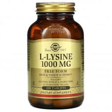 L-лизин, L-Lysine, Solgar, свободная форма, 1000 мг, 100 таблеток L-лизин, L-Lysine, Solgar, свободная форма, 1000 мг, 100 таблеток