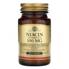 Витамин В3 (ниацин), Niacin (Vitamin B3), Solgar, 100 мг, 100 таблеток Витамин В3 (ниацин), Niacin (Vitamin B3), Solgar, 100 мг, 100 таблеток