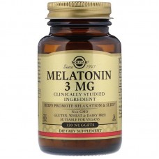 Мелатонін, Melatonin, Solgar, 3 мг, 120 таблеток для розжовування Мелатонін, Melatonin, Solgar, 3 мг, 120 таблеток для розжовування