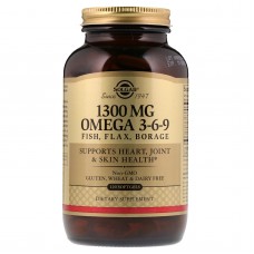 Омега 3-6-9, Omega 3-6-9, Solgar, 1300 мг, 120 гелевых капсул Омега 3-6-9, Omega 3-6-9, Solgar, 1300 мг, 120 гелевых капсул