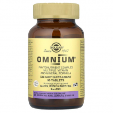 Омниум, мультивитамины и минералы, Omnium, Phytonutrient Complex, Solgar, 90 таблеток Омниум, мультивитамины и минералы, Omnium, Phytonutrient Complex, Solgar, 90 таблеток