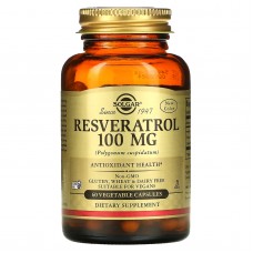Ресвератрол (Resveratrol), Solgar, 100 мг, 60 вегетарианских капсул Ресвератрол (Resveratrol), Solgar, 100 мг, 60 вегетарианских капсул