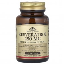 Ресвератрол (Resveratrol), Solgar, 250 мг, 30 капсул Ресвератрол (Resveratrol), Solgar, 250 мг, 30 капсул